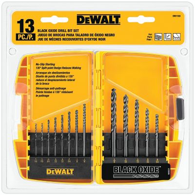 DeWALT 13 pc. Split Point Twist Drill Bit Set Black Oxide at