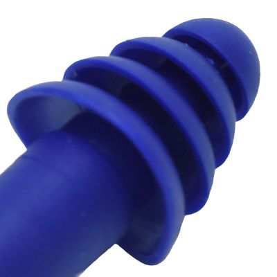 Image showing  Corded Reusable Rubber Earplugs with Case, 27 dB Noise Reduction Rating