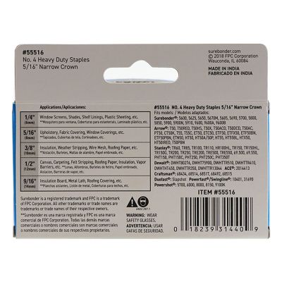 Image showing  5/16 in. 20-Gauge Heavy-Duty Staples, 0.417 in. Crown, 1,250 ct.