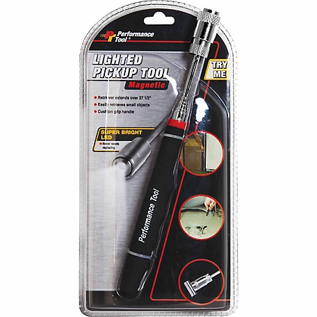 Performance Tool Lighted Magnetic Pick Up Tool, 8 lb.