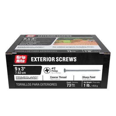 Grip-Rite 3 in. PrimeGuard Ten Exterior Screw 1 lb.