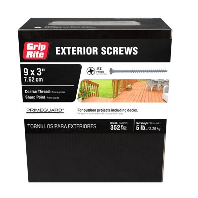 Grip-Rite 3 in. PrimeGuard Ten Exterior Screw 5 lb. Box