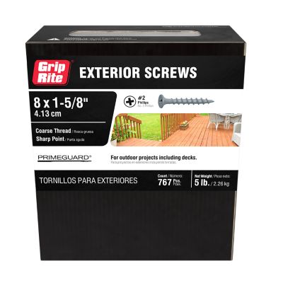 Grip-Rite 1-5/8 in. PrimeGuard Ten Exterior Screw 5 lb.