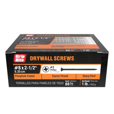Grip-Rite 2-1/2 in. Coarse Drywall Screw 1 lb.