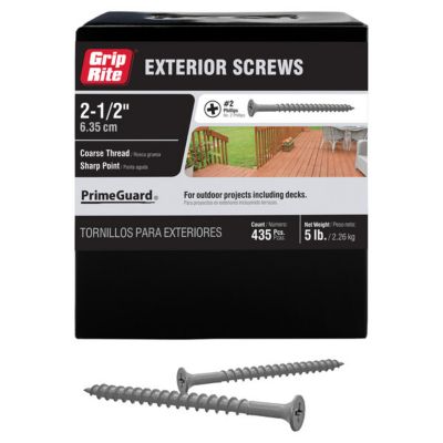 Image showing  2-1/2 in. PrimeGuard Ten Exterior Screw, 5 lb. Box, Approximate ct. of 430