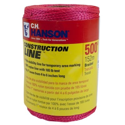 C.H. Hanson 500 ft. Braided Pink Masonry Line and Reel at Tractor