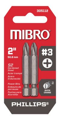 Image showing  2 in. Phillips #3 Screwdriver Bits, 2 pc.