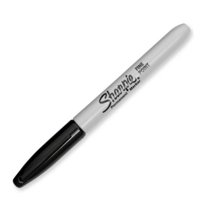 Image showing  Fine Point Permanent Markers, Black, 2-Pack