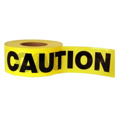 C.H. Hanson 3 in. x 1,000 ft. 1.5 mil Economy Grade Yellow Caution Barricade Tape