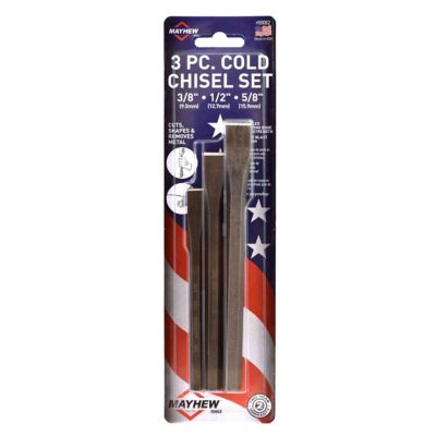 Mayhew Cold Chisel Set, Carded, 3 pc.