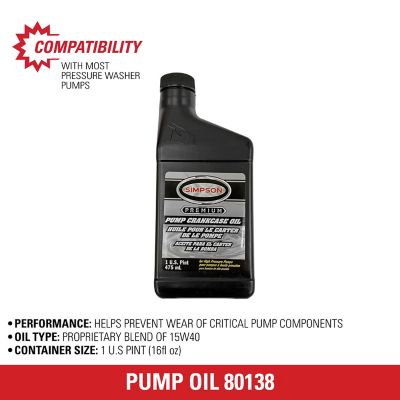 Image showing  16 oz. 15W-40 Pressure Washer Pump Oil
