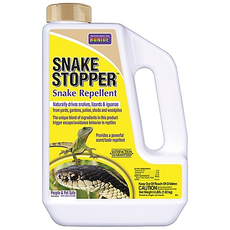 Bonide Snake Stopper Snake Repellent, 4 lbs lbs. Ready-to-Use Granules, Outdoor Deterrent for Snakes, People & Pet Safe