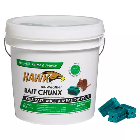 Hawk 9 lbs Chunx All-Weather Rodent Bait 1 oz Chunx Animal & Rodent Bait