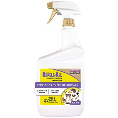 Bonide 32 oz. Repels-All Animal Repellent, Ready-to-Use Spray, Outdoor Garden Deer & Rabbit Repellent, People & Pet Safe