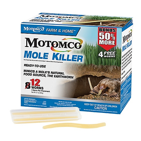Motomco 2.1 oz. Mole Killer, Worm, 8-Pack
