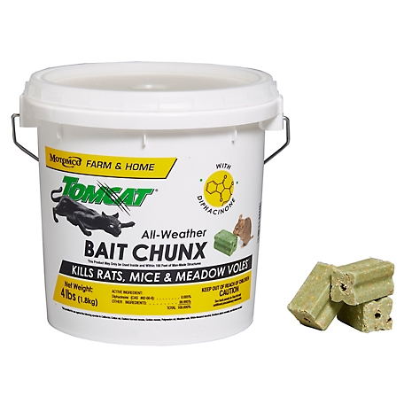 Tomcat 4 lb. All-Weather Rodent Block Bait Chunx, 1 oz. Chunx at Tractor  Supply Co.