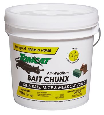 Motomco Tomcat Rat and Mouse Bait All Weather Chunx 4 LB Bucket  Fast Ship 