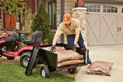 Image showing  Tow-Behind Steel Dump Cart, 350 lb. Capacity