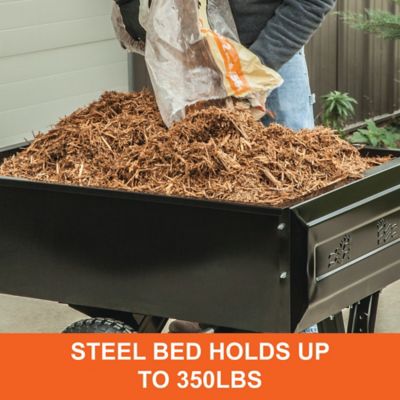 Image showing 7 th Agri-Fab Tow-Behind Steel Dump Cart, 350 lb. Capacity