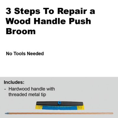 Image showing  60 in. Wood Handle for Brooms, Metal Threaded Tip