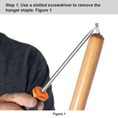 Image showing  60 in. Wood Handle for Brooms, Metal Threaded Tip