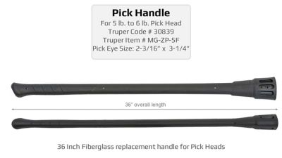 Image showing  36 in. Fiberglass Handle for 5 and 6 lb. Pick #6 Eye