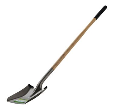 GroundWork 49 in. Hardwood Handle Square Point Shovel