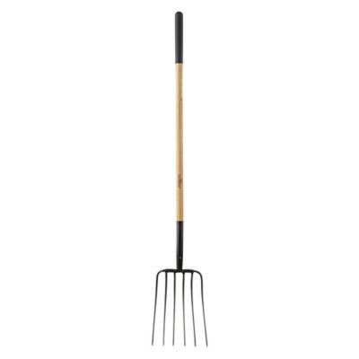 GroundWork 9.75 in. Carbon Steel 6-Tine Manure Fork