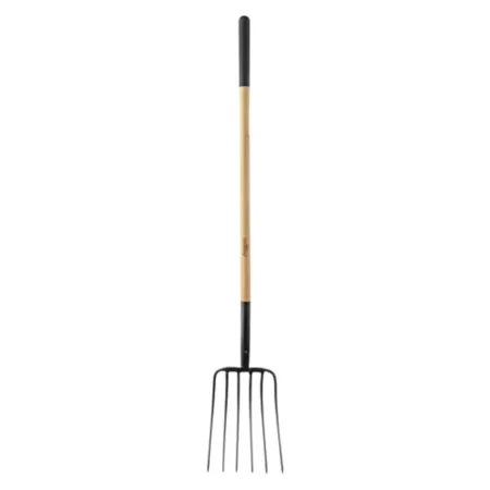 GroundWork 9.75 in Carbon Steel 6 Prong Manure Fork Rakes & Forks