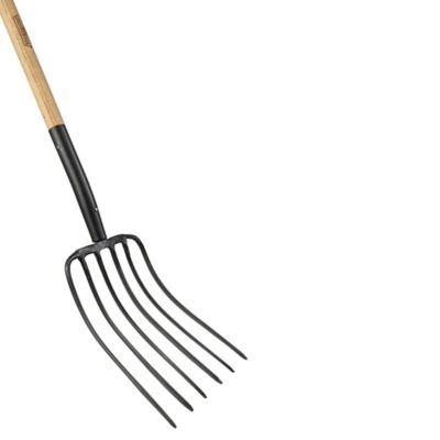 Image showing  9.75 in. Carbon Steel 6-Tine Manure Fork