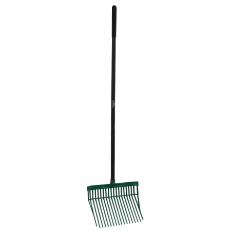 GroundWork 14" ABS Bedding Fork with Black Coated Hardwood Handle Muck Forks & Scoops