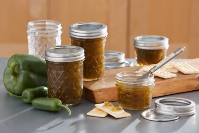 Image showing  4 oz. Regular Mouth Quilted Crystal Jelly Jars, 12 ct.