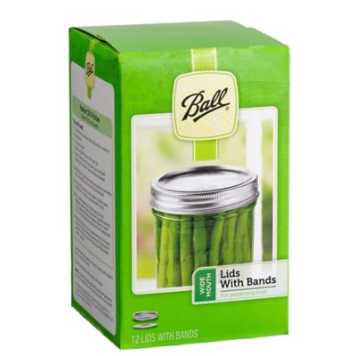 Ball Wide Mouth Canning Lids and Bands Set, 12-Pack
