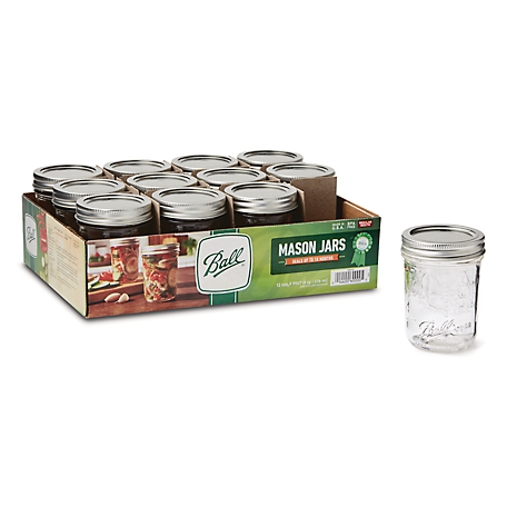 1/2 Pint Plastic Canning Jars with Lids - $0.95 : , Mushroom  Supplies