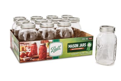 Ball 16oz 12pk Glass Regular Mouth Mason Jar with Lid and Band