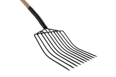 GroundWork 10.5 in. Carbon Steel Bedding Fork with Hardwood Handle, 10 Tine