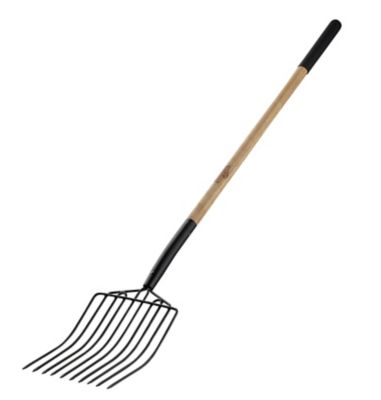Image showing  10.5 in. Carbon Steel Bedding Fork with Hardwood Handle, 10 Tine