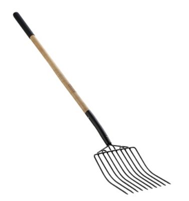 Image showing  10.5 in. Carbon Steel Bedding Fork with Hardwood Handle, 10 Tine