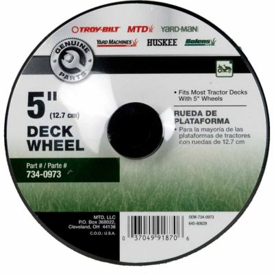 Image showing  5 in. Lawn Mower Deck Wheel for Mowers with 32 in., 38 in. or 42 in. Decks