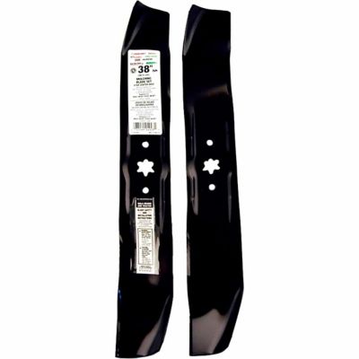 Image showing  38 in. Mulching Lawn Mower Blades for Bolens, Huskee, MTD, Troy-Bilt, Yard Machines and Yard-Man Mowers, 2-Pack