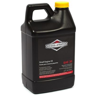 Briggs & Stratton SAE 30 Engine Oil, 48 oz., 100028 I run two walk-behind mowers and I do maintenance on them both at the same time