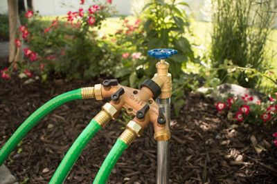 Image showing 3/4 in. Brass 4-Way Shut-Off Manifold