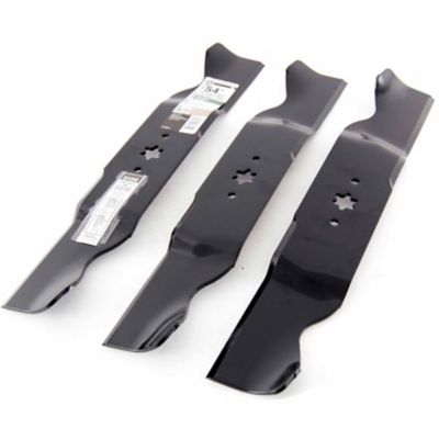 Image showing 5 th MTD 54 in. High-Lift Lawn Mower Blades for Bolens, Huskee, MTD, Troy-Bilt, Yard Machines and Yard-Man Mowers, 3-Pack