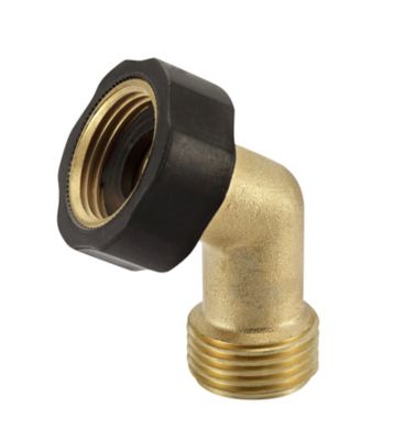 GroundWork 3/4 in. Brass Angle Hose Connector