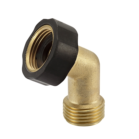 GroundWork 3/4 in. Brass Angle Hose Connector