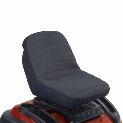 Lawn Tractor Seat Cover - Waterproof 600D Oxford With Side Pockets, Fits 12.2-14.2 Inch Backrests (Black)