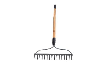 GroundWork 16 in. Carbon Steel 16-Tine Welded Bow Rake