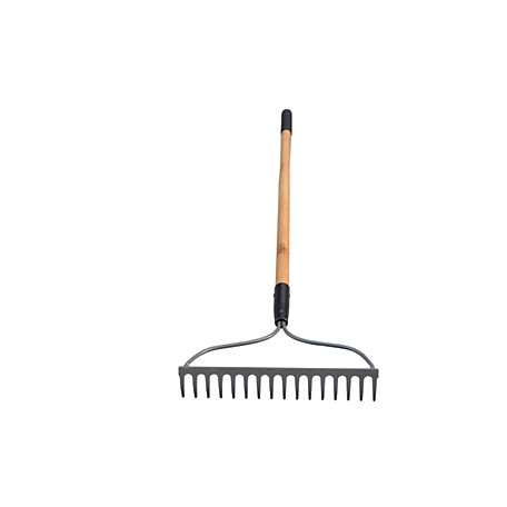 GroundWork 16 in. Carbon Steel 16-Tine Welded Bow Rake