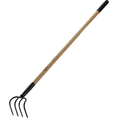 Image showing  62.2 in. Hardwood Handle 4-Prong Forged Garden Cultivator