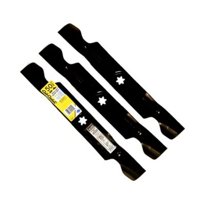 Image showing  50 in. High-Lift Lawn Mower Blades for Cub Cadet Tractors and RZT Mowers 2006+, 3-Pack